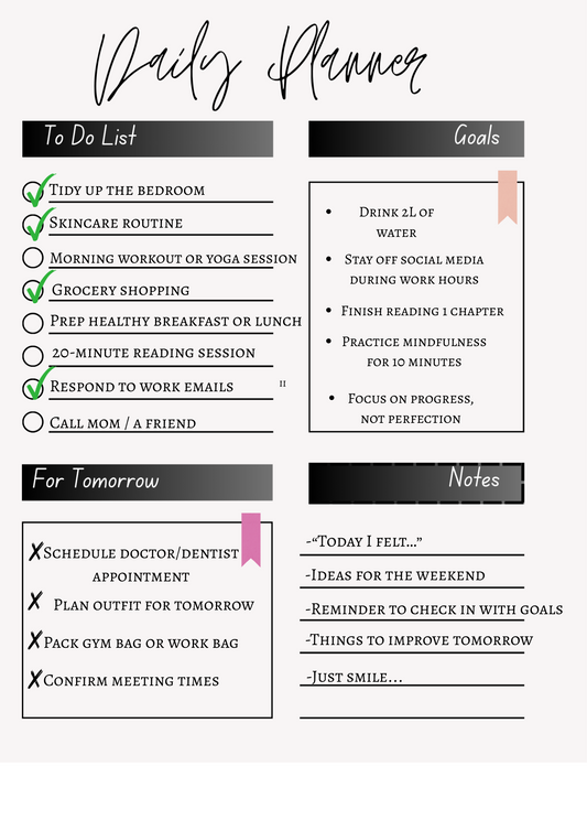 Checklist and yournal
